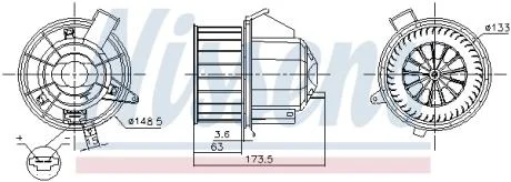 Вентилятор салона NISSENS 87617