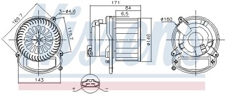 Вентилятор салону NISSENS 87635