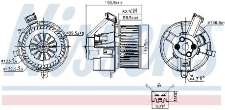 Вентилятор салону NISSENS 87691