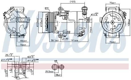 Компрессор кондиционера NISSENS 890006