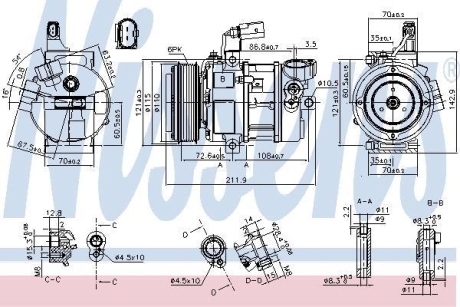 Компресор кондиціонера NISSENS 890087