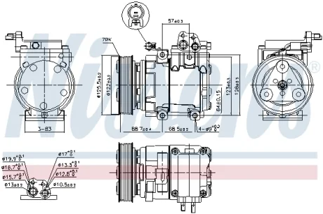 Компрессор кондиционера NISSENS 890129