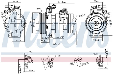 Компресор кондиціонера NISSENS 890662