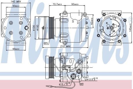 Компрессор кондиционера NISSENS 89066