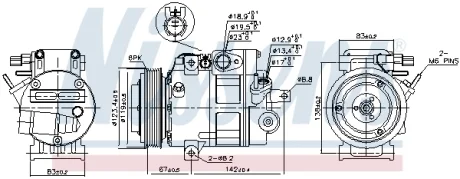 Компрессор кондиционера First Fit NISSENS 890685
