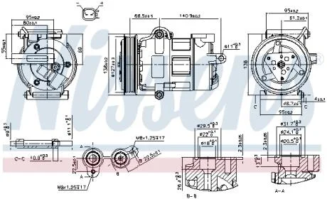 Компрессор кондиционера NISSENS 890698