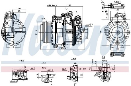 Компрессор кондиционера First Fit NISSENS 890749