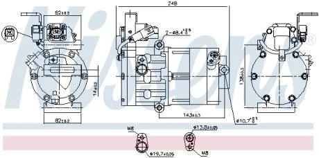 Компресор кондиціонера NISSENS 890770