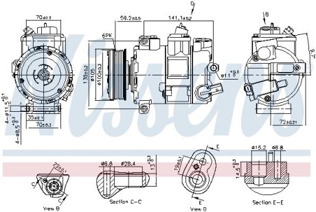 Компрессор кондиционера First Fit NISSENS 890773