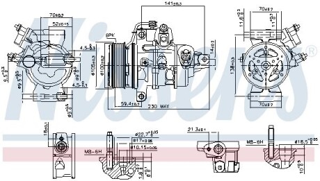 Компресор кондиціонера NISSENS 890787