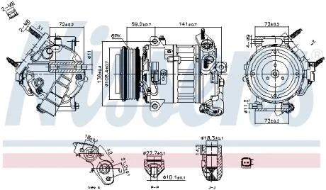 Компрессор кондиционера First Fit NISSENS 890796