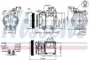 Компресор кондиціонера HYUNDAI MATRIX/KIA SPORTAGE II (KM) (Nissens) NISSENS 89082 (фото 5)