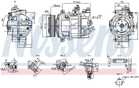 Компрессор кондиционера First Fit NISSENS 890893