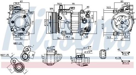 Компресор кондиціонера NISSENS 891097