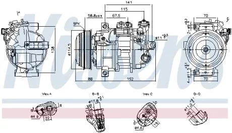 Компресор кондиціонера NISSENS 891101