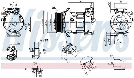 Компресор кондиціонера NISSENS 891260