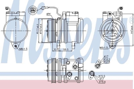 Компрессор кондиционера NISSENS 89275