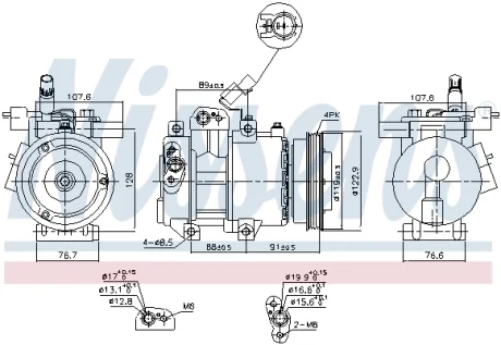 Компрессор кондиционера NISSENS 89279