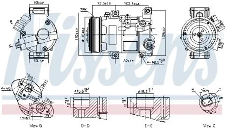 Компрессор кондиционера NISSENS 89516