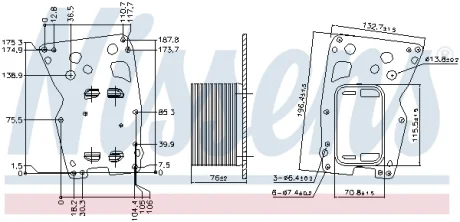 Радіатор масляний BMW F20/E90/F30/F32/F10 (вир-во Nissens) NISSENS 90902