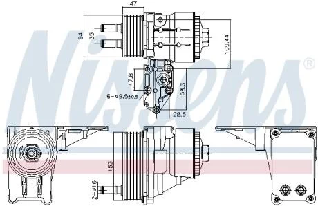 Радиатор масляный First Fit NISSENS 91328