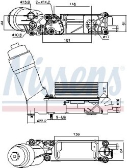 Охладитель смазки NISSENS 91335