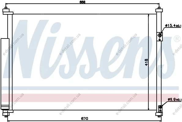 Конденсатор кондиционера SUZUKI GRAND VITARA (05-) (выр-во Nissens) NISSENS 940012 (фото 1)