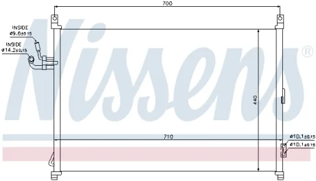 Радіатор кондиціонера NISSENS 940014