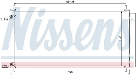 Радіатор кондиціонера NISSENS 940036