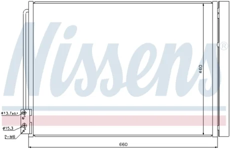 Конденсатор кондиціонера BMW 5 F10-F11-F18 (10-) (вир-во Nissens) NISSENS 940110