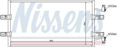 Радіатор кондиціонера NISSAN;OPEL;RENAULT (вир-во) NISSENS 940119