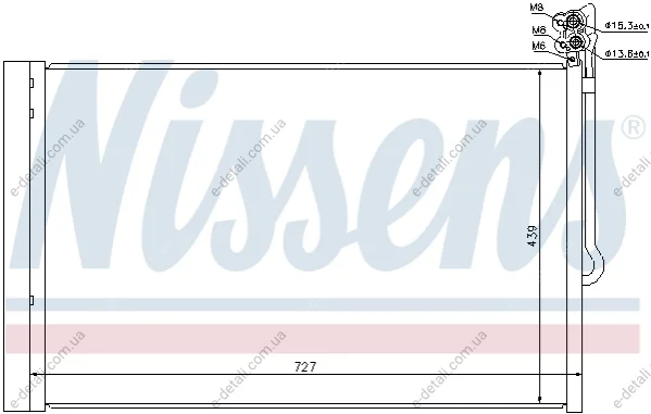 Радиатор кондиционера PORSCHE Cayenne/ VW TOUAREG (7P) (10-) (выр-во Nissens) NISSENS 940157 (фото 1)