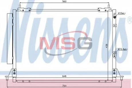 Радіатор кондиціонера NISSENS 940188