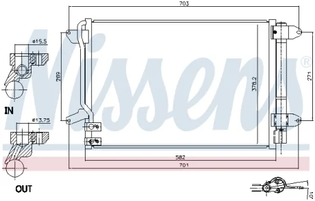 Радиатор кондиционера NISSENS 940238