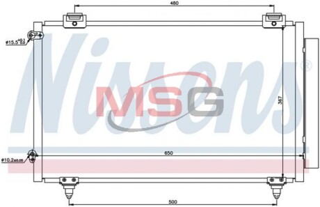 Радіатор кондиціонера NISSENS 940299