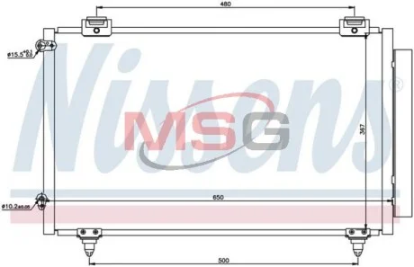 Радіатор кондиціонера NISSENS 940299