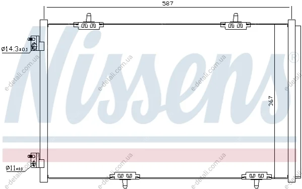 Радиатор кондиционера NISSENS 940333 (фото 1)