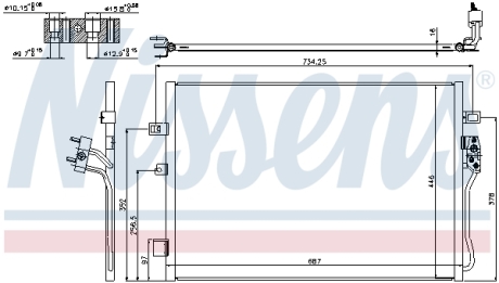 Радіатор кондиціонера NISSENS 940342