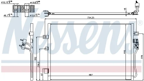 Радиатор кондиционера NISSENS 940342