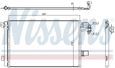 Радиатор кондиционера NISSENS 940345