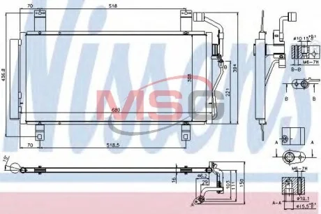 Радиатор кондиционера NISSENS 940352