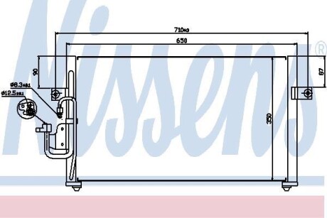 Радіатор кондиціонера NISSENS 94037