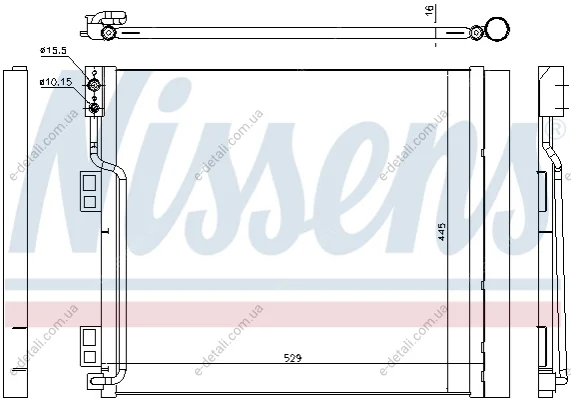 Радиатор кондиционера NISSENS 940386 (фото 1)
