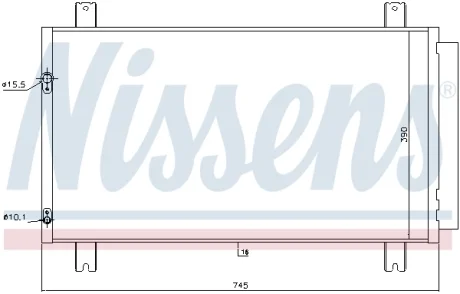 Конденсатор кондиціонера MITSUBISHI GRANDIS (NA0) (04-) (вир-во Nissens) NISSENS 940401