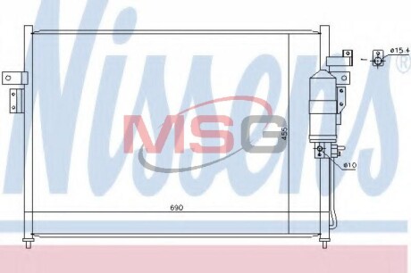 Радіатор кондиціонера NISSENS 940445