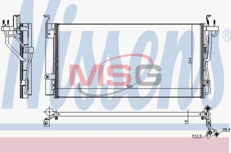 Радіатор кондиціонера NISSENS 940552