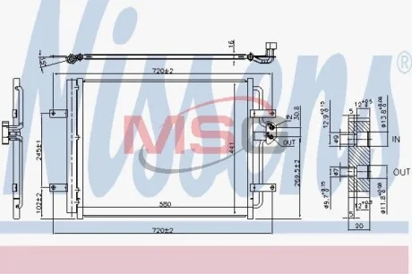 Радіатор кондиціонера NISSENS 940584