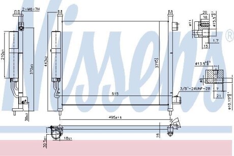 Радіатор кондиціонера NISSENS 940600