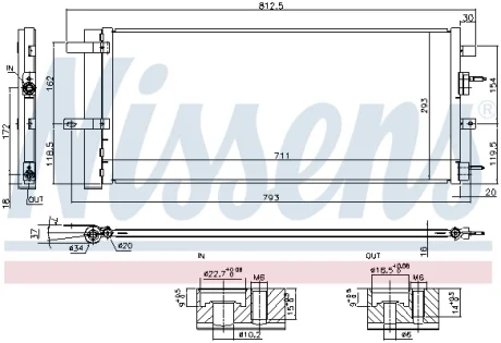 Радиатор кондиционера NISSENS 940626