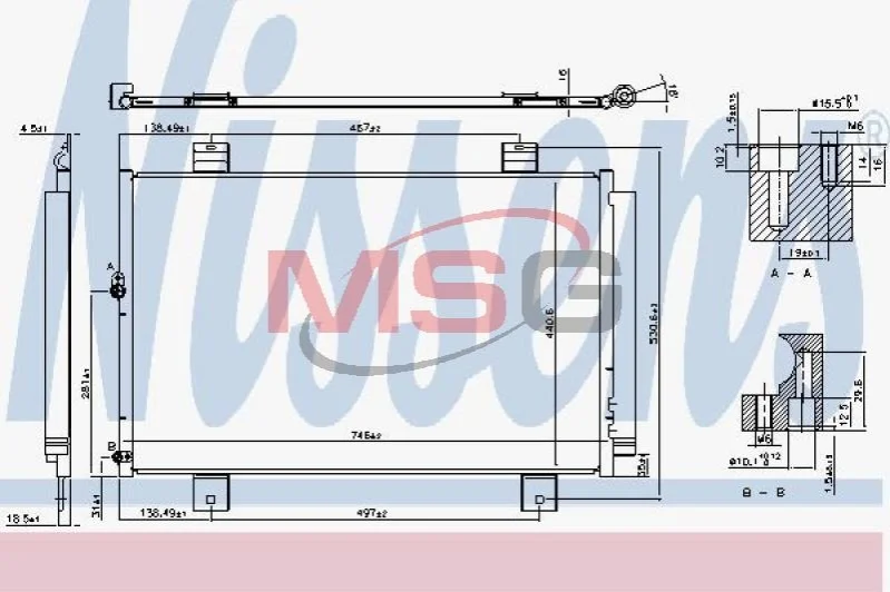 Радиатор кондиционера NISSENS 940640 (фото 1)